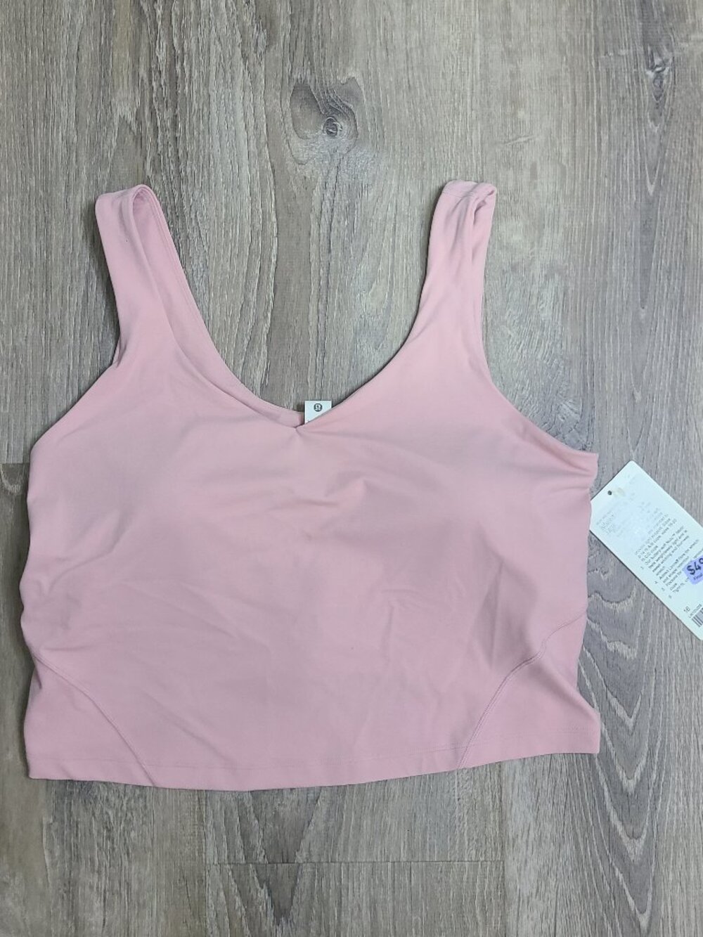 Lululemon Align Tank Top With Pads NWT Pink Haze - Size 16 - Picture 2 of 7